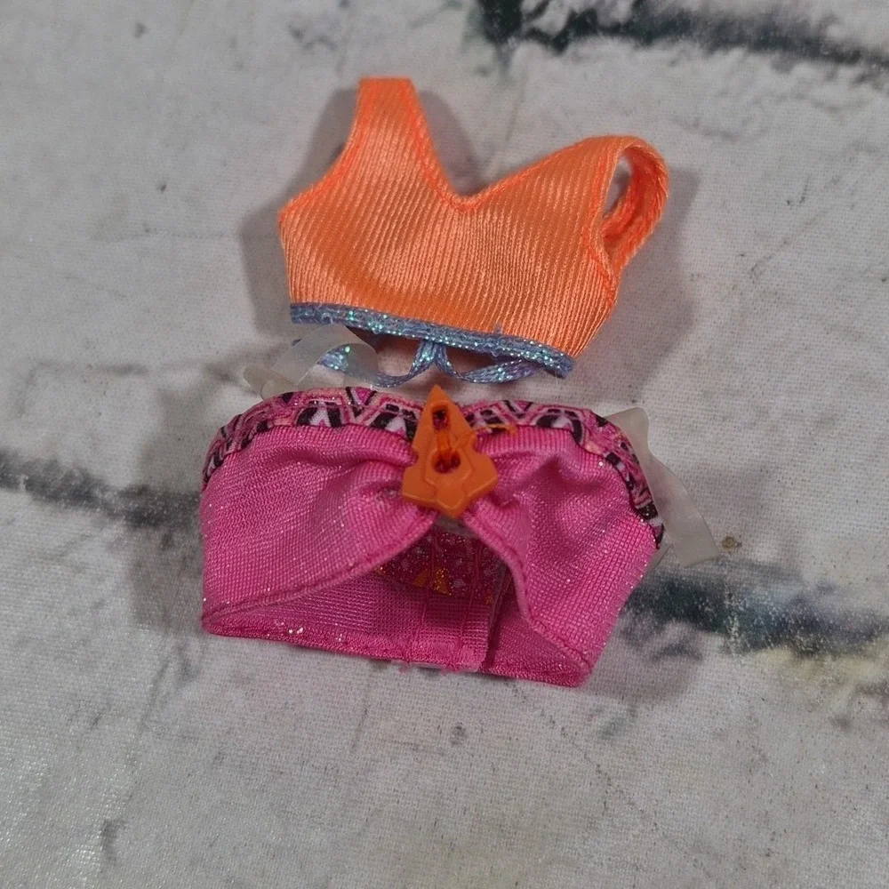 Vintage Barbie‎ Doll Clothes Lot Denim Vests Fringe Jeans Skirts Tops Fur Coat